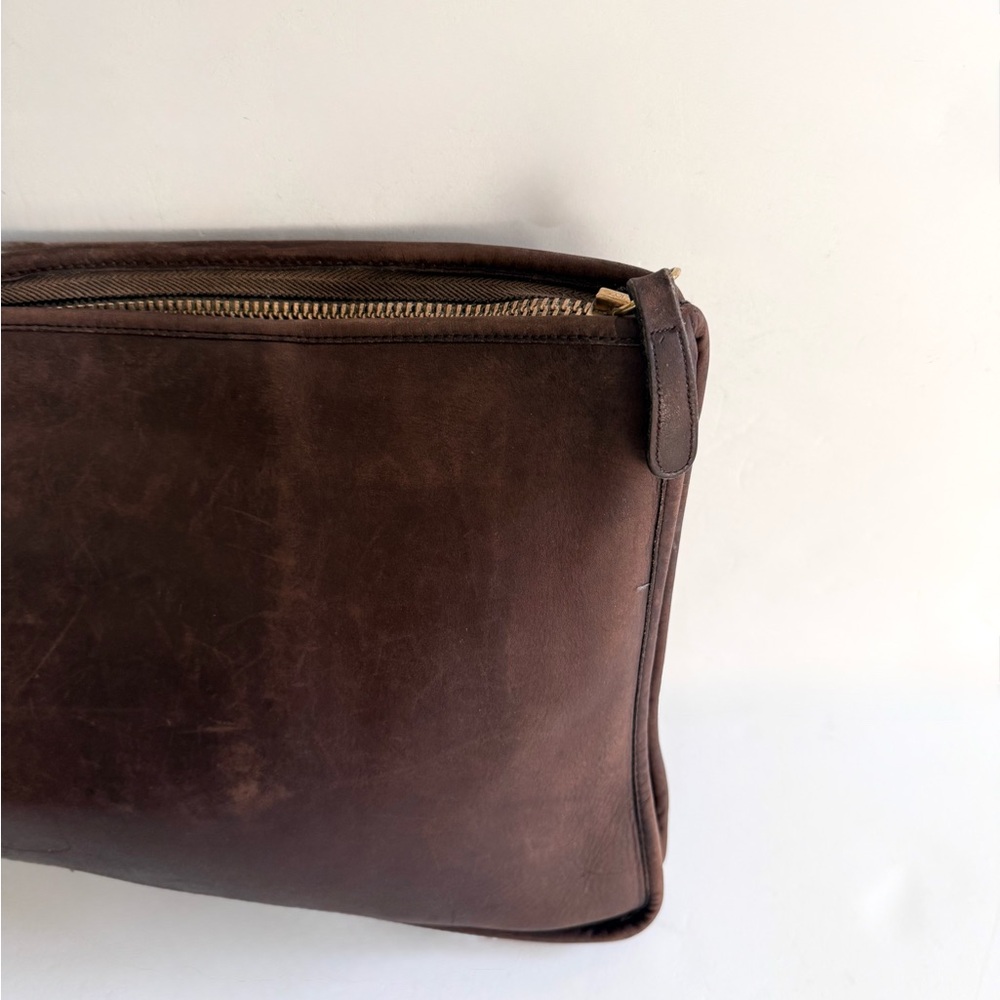 Coach Vintage Leather Mahogany Portfolio Document Laptop Case Sleeve Clutch - Picture 7 of 11